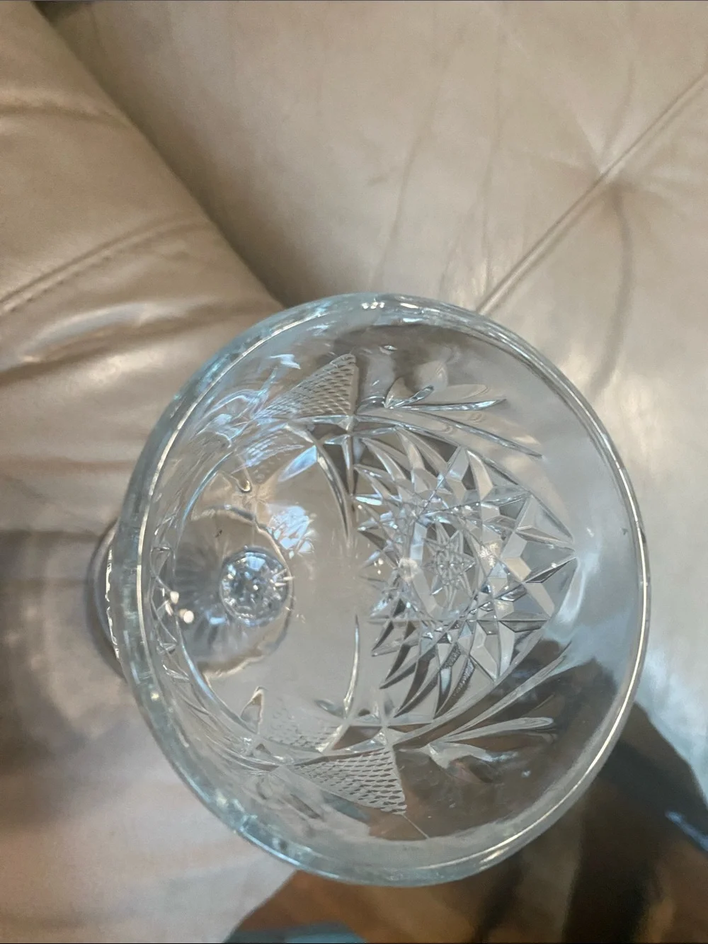 Libbey Hobstar Clear Glass Water Goblet
